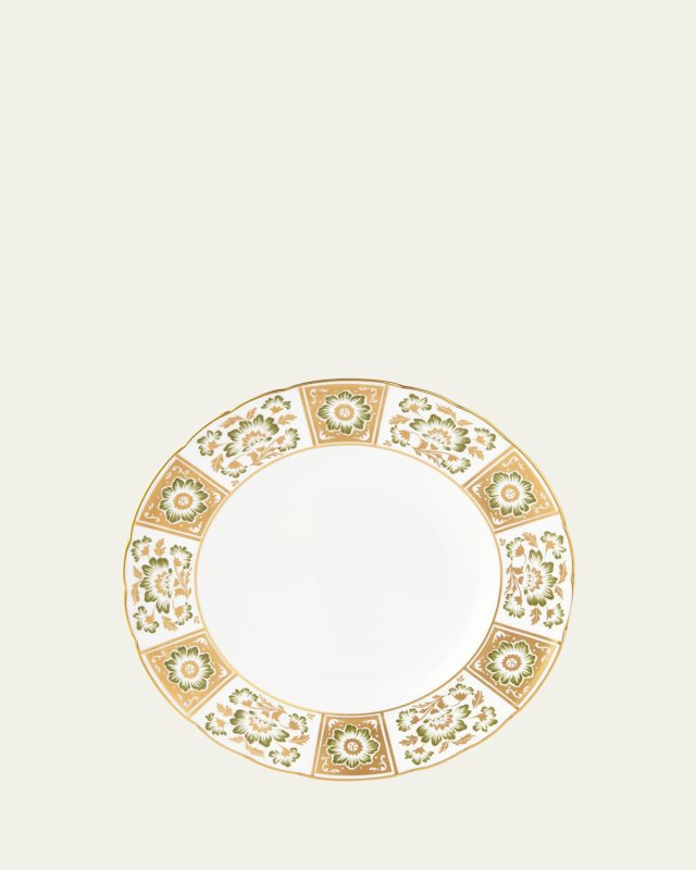 Derby Panel Green Dinner Plate